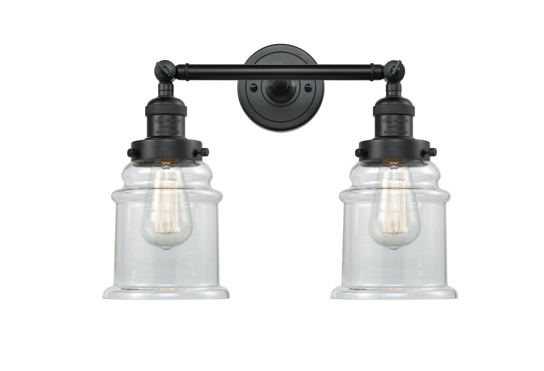 Innovations Franklin Restoration 208-BK-G182 Bath Vanity Light 17 in. wide - Matte Black