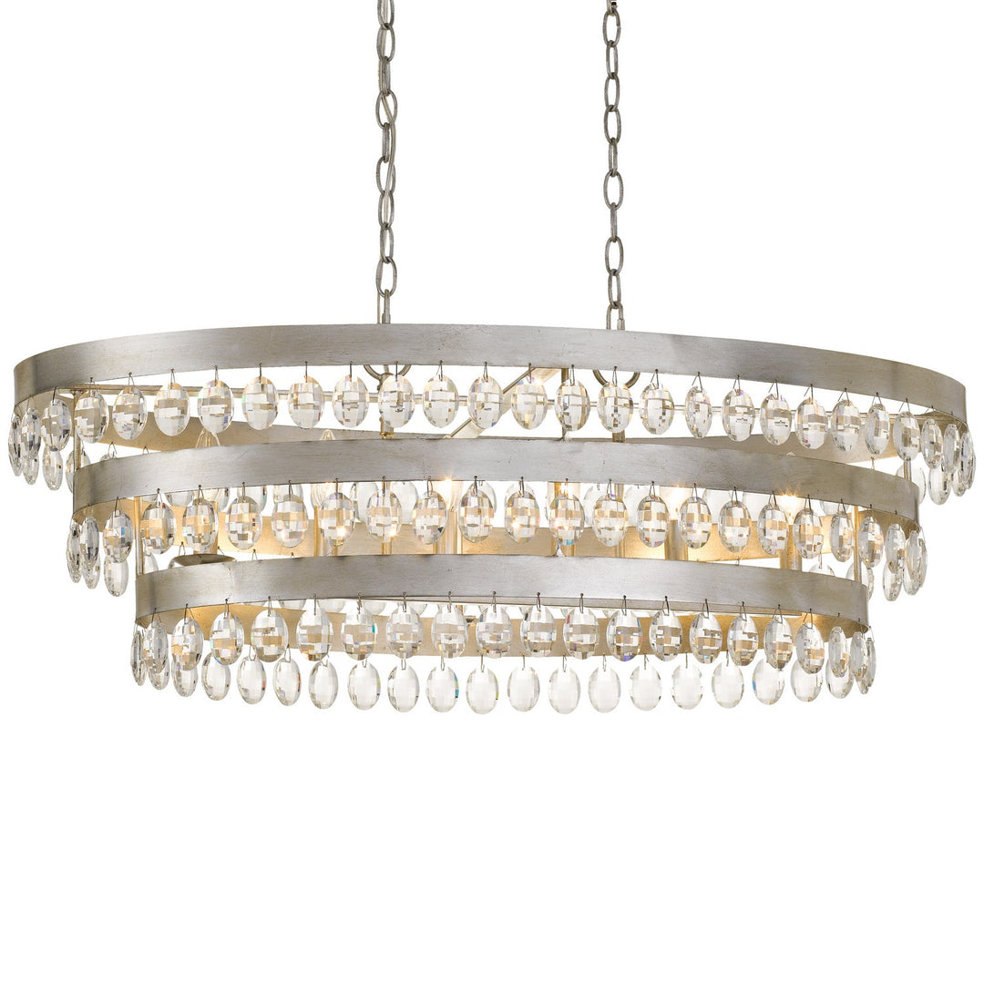 Crystorama Lighting 6107-SA Perla  Antique Silver