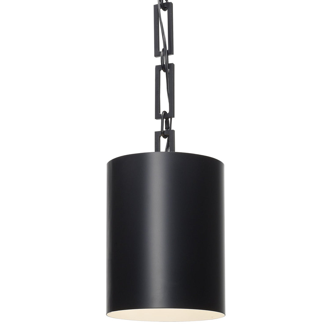Crystorama Alston 8680-MK-WH Pendant Light - Matte Black / White