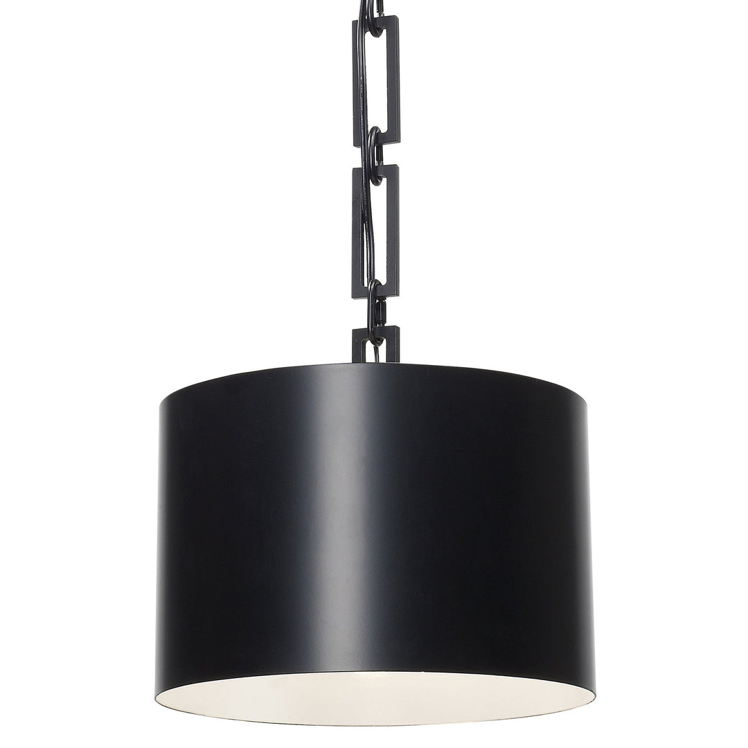 Crystorama Alston 8683-MK-WH Pendant Light - Matte Black / White