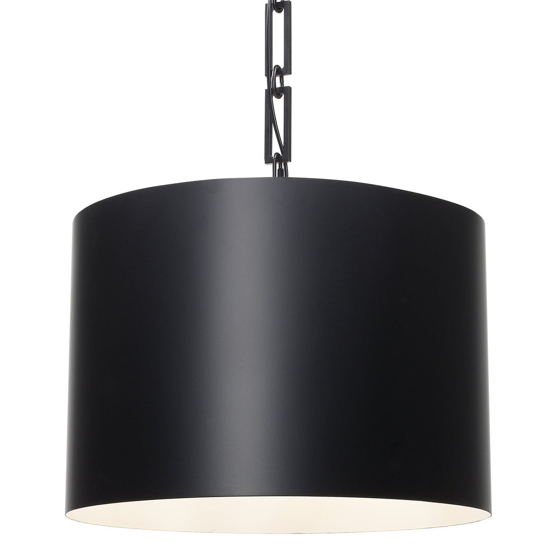 Crystorama Alston 8686-MK-WH Pendant Light - Matte Black / White