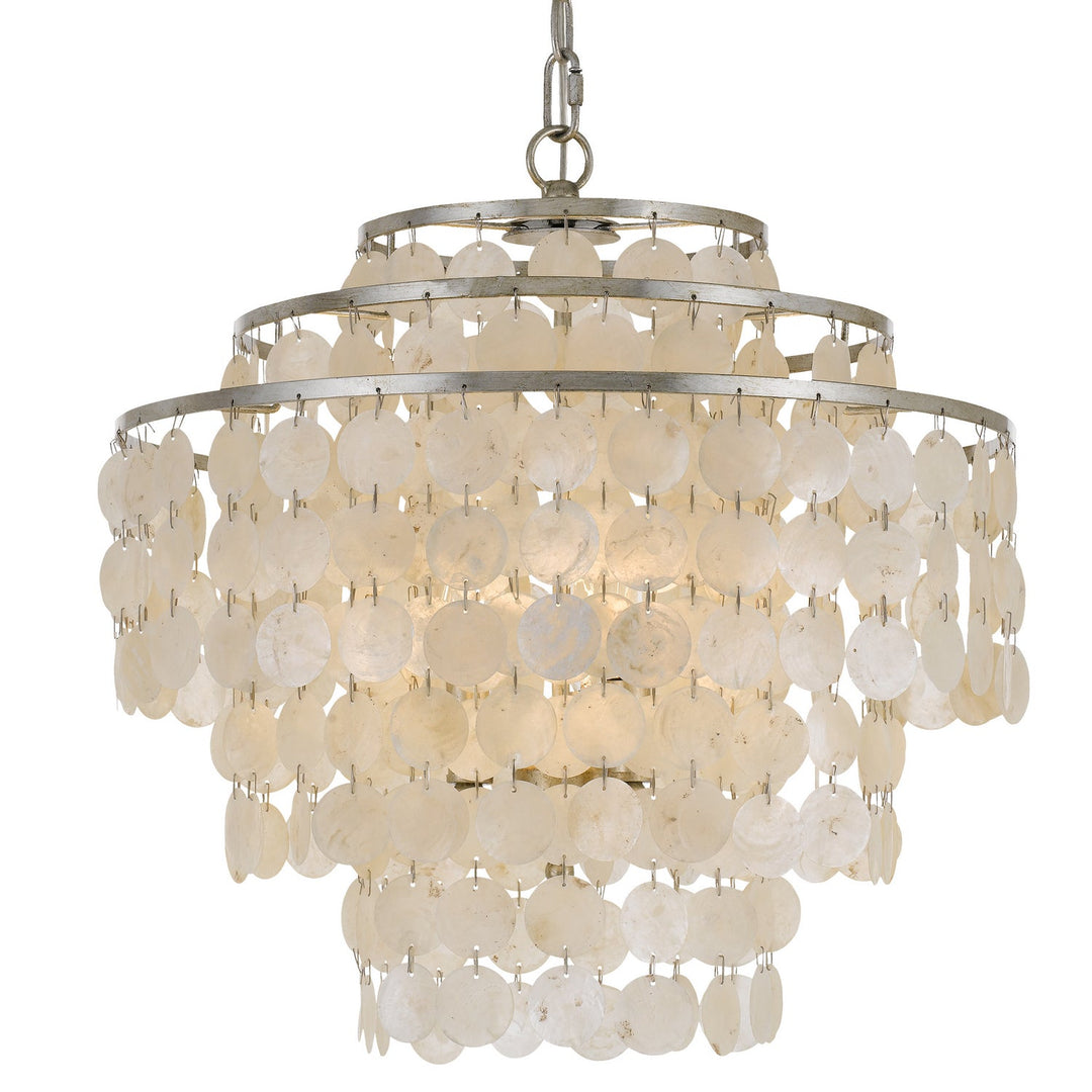 Crystorama Brielle BRI-3008-SA Chandelier Light - Antique Silver