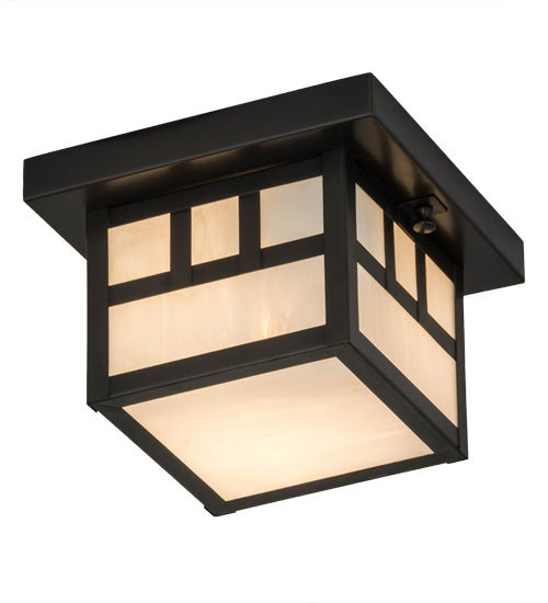 Meyda Tiffany Lighting 87230 Hyde Park One Light Flushmount Outdoor Bronze / Dark