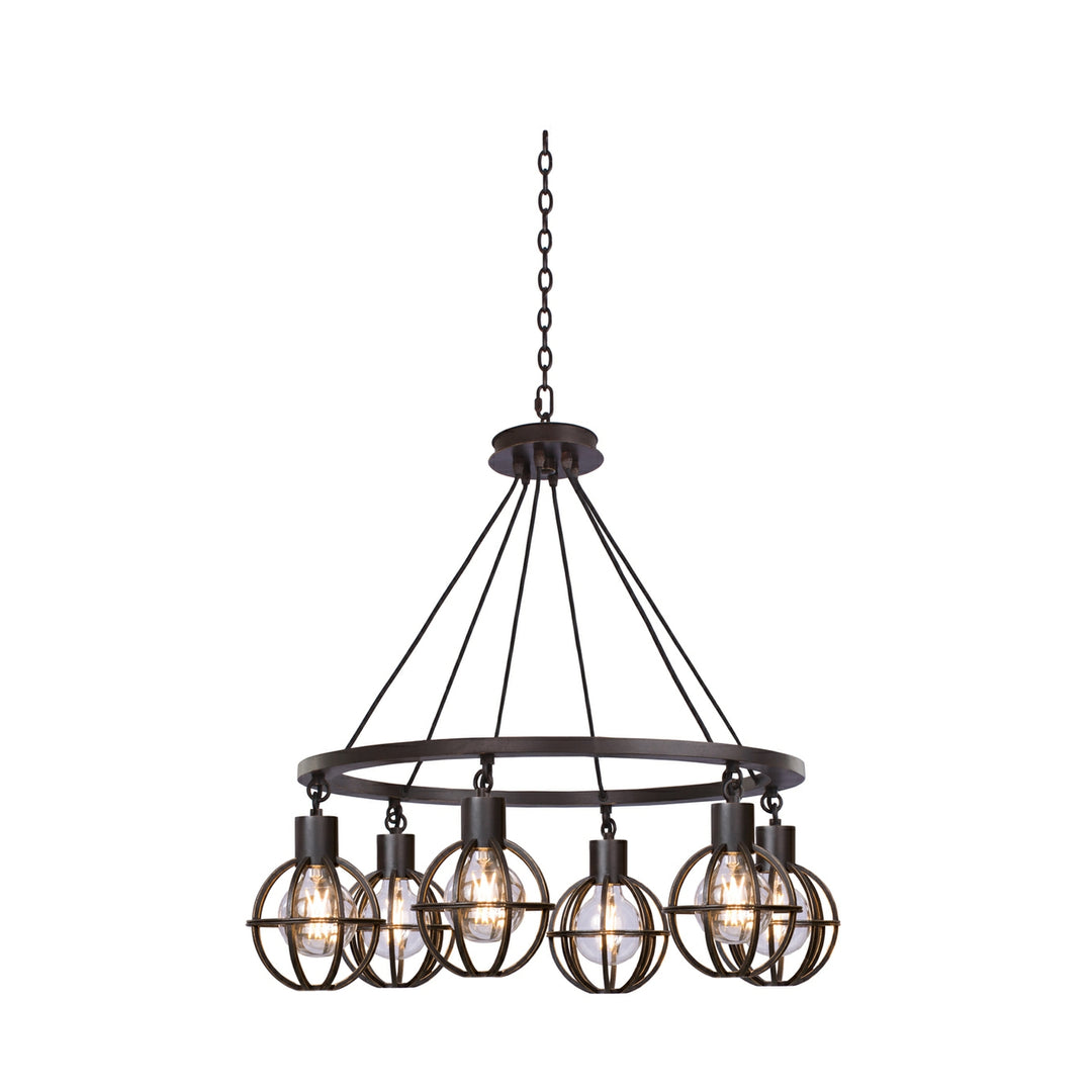 Kalco Cape May 305551TP Chandelier Light - Tawny Port