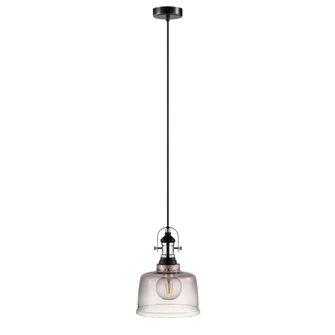 Eglo Gilwell 202424A Pendant Light - Matte Black and Chrome