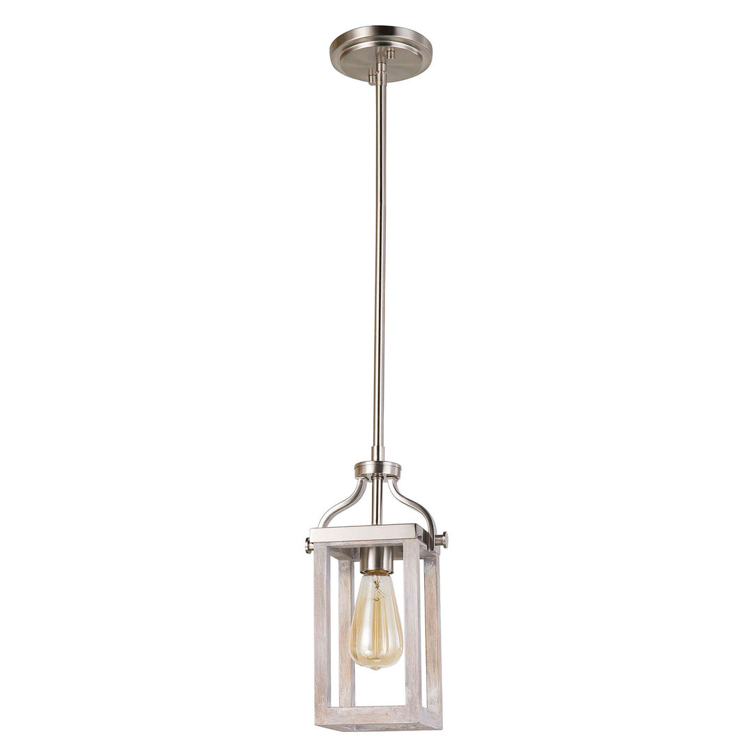 Eglo Montrose 203104A Pendant Light - Acia Wood & Brushed Nickel