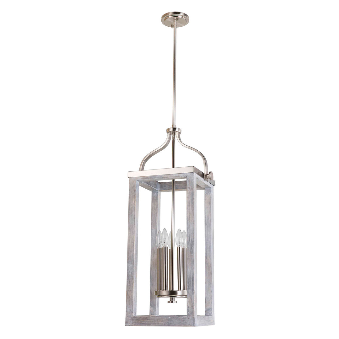 Eglo Montrose 203105A Pendant Light - Acia Wood & Brushed Nickel