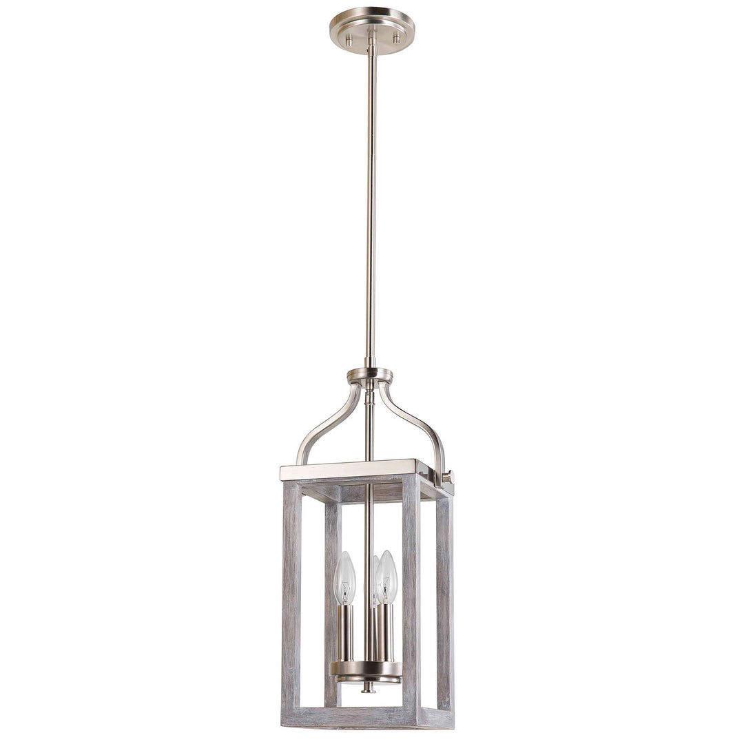 Eglo Montrose 203107A Pendant Light - Acia Wood & Brushed Nickel