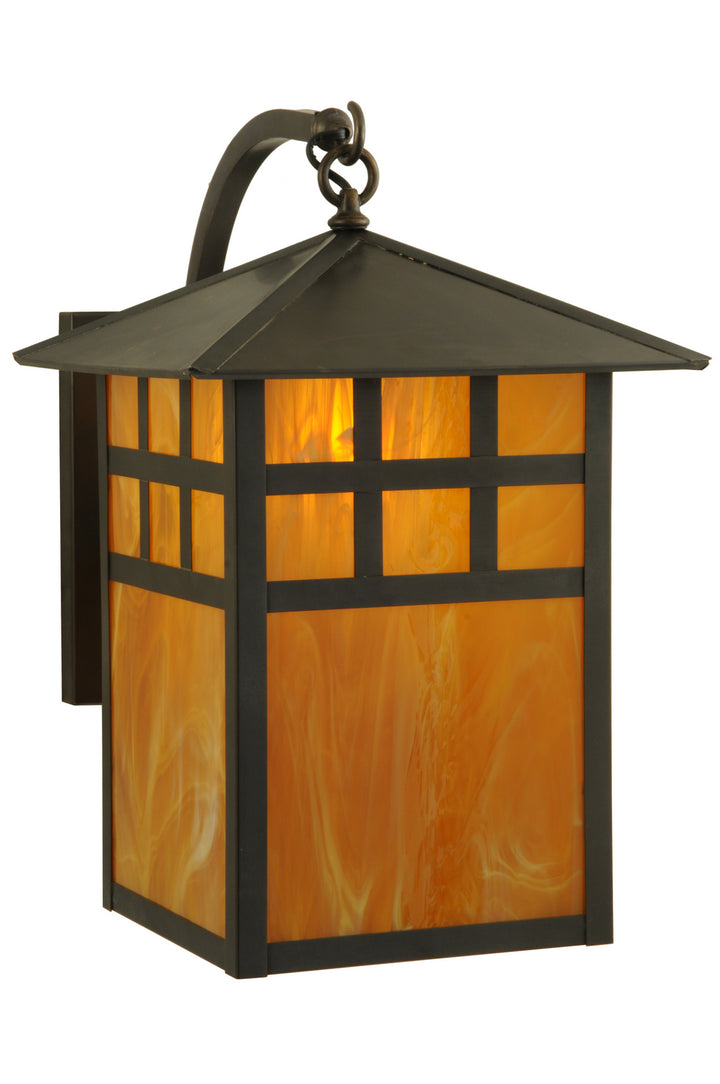 Meyda Tiffany Lighting 141245 Seneca One Light Wall Sconce Outdoor Bronze / Dark
