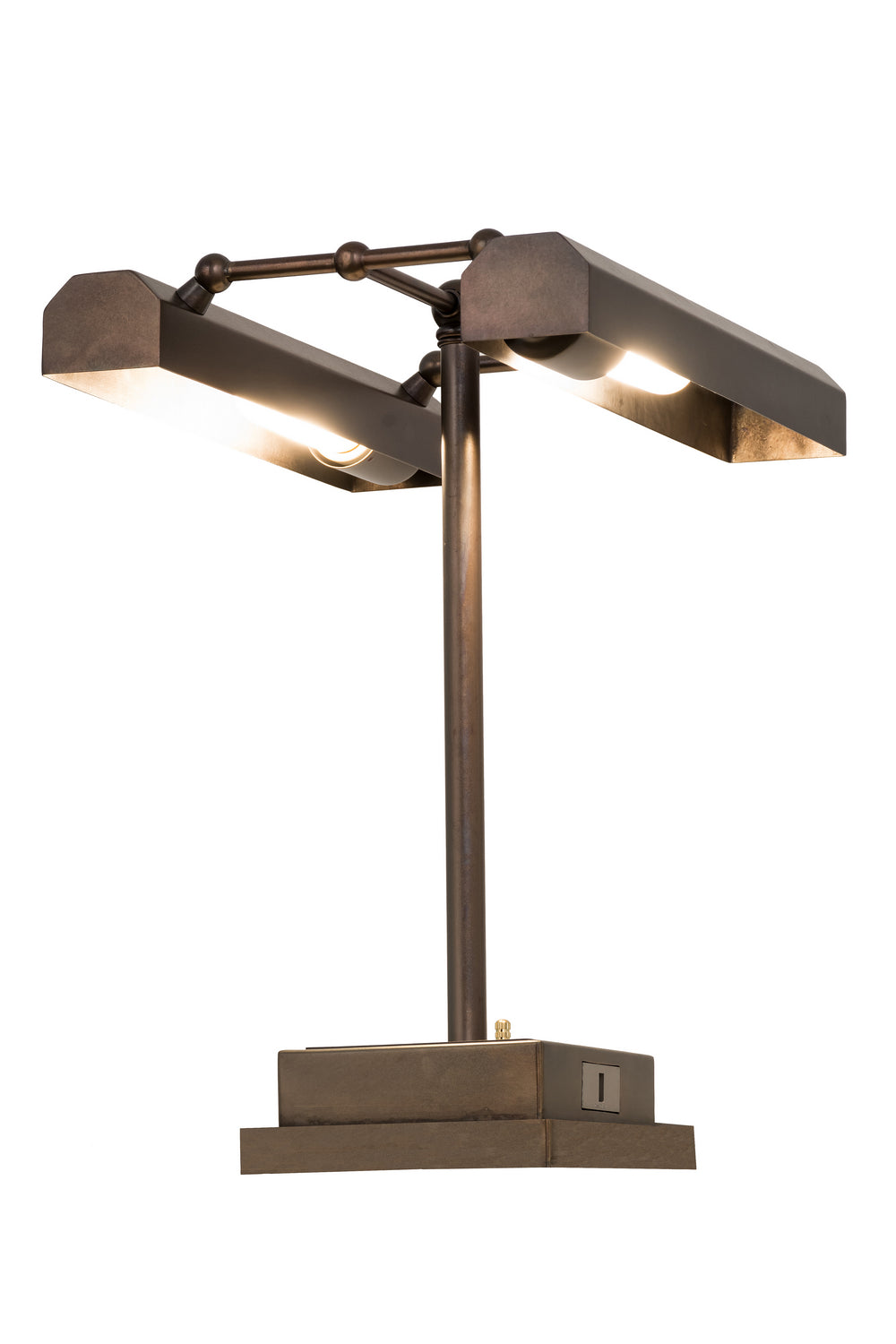 Meyda Tiffany Lighting 167578 Utica Two Light Table Lamp Lamp Brass - Antique