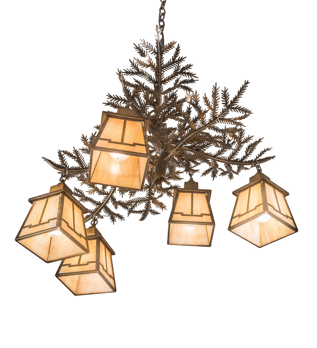 Meyda Tiffany Pine Branch 197327 Chandelier Light - Mahogany Bronze