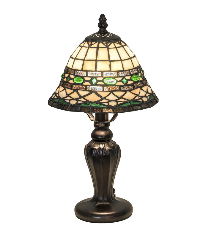 Meyda Tiffany Lighting 198767 Tiffany Roman One Light Mini Lamp Lamp Bronze / Dark