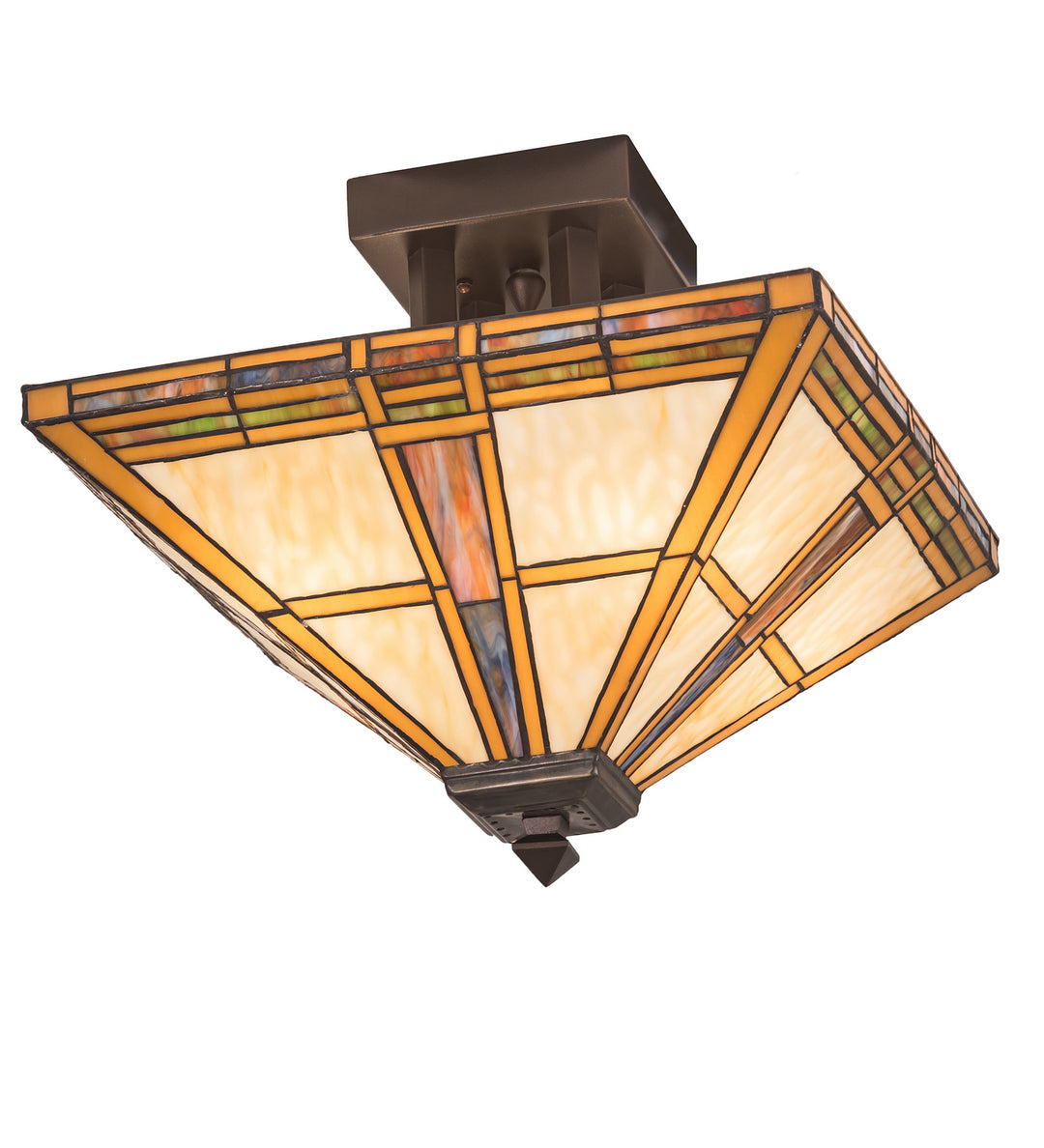 Meyda Tiffany Prairie Straw 200425 Ceiling Light - Mahogany Bronze