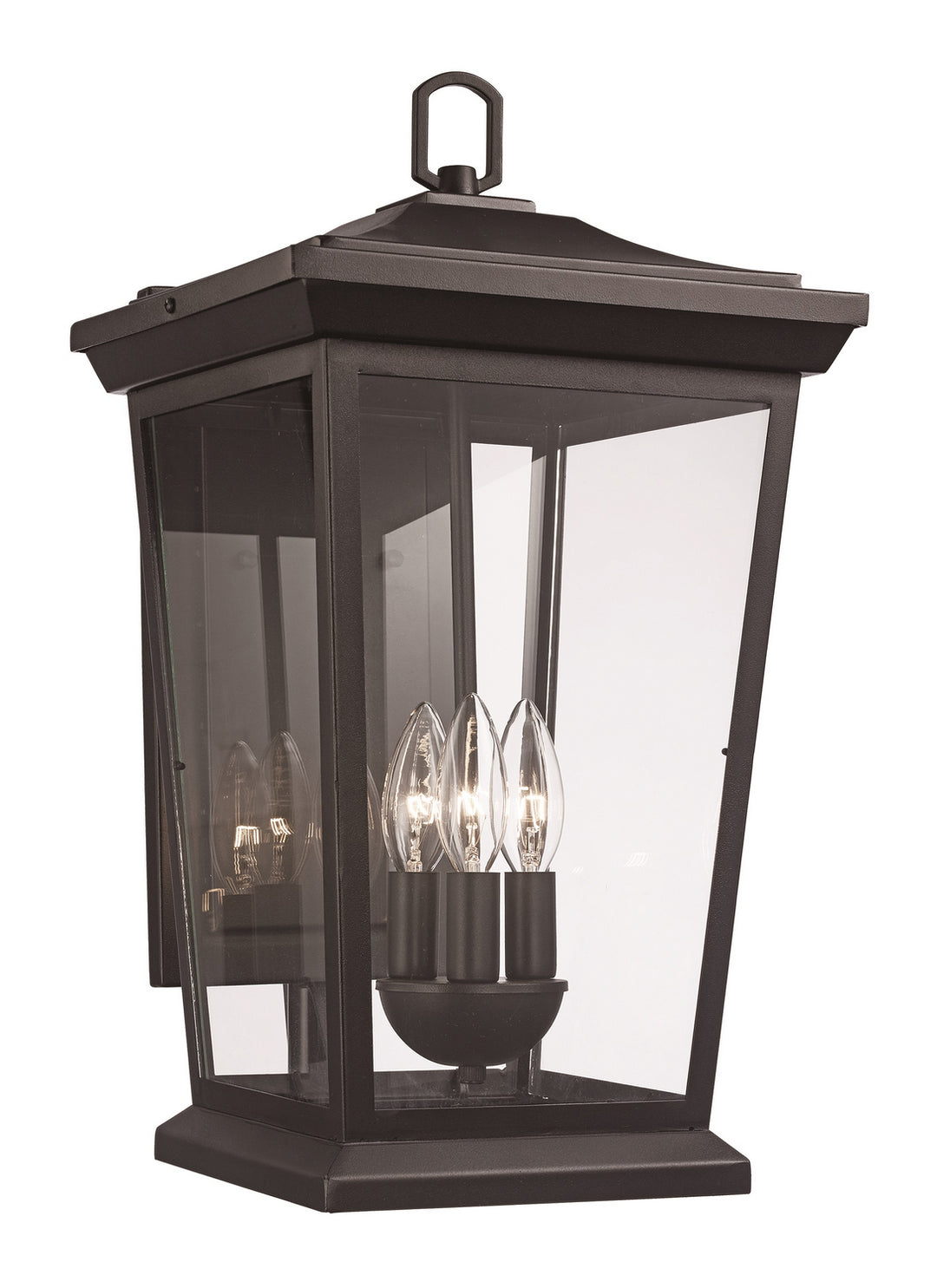 Trans Globe Imports 50772 BK  Three Light Wall Lantern Outdoor Black