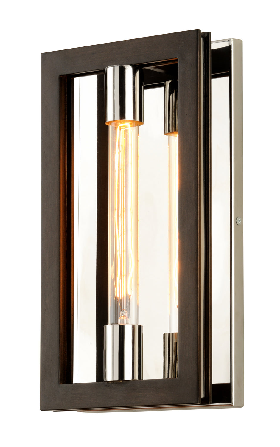 Troy Enigma B6181 Wall Sconce Light - Bronze With Polished Stainless
