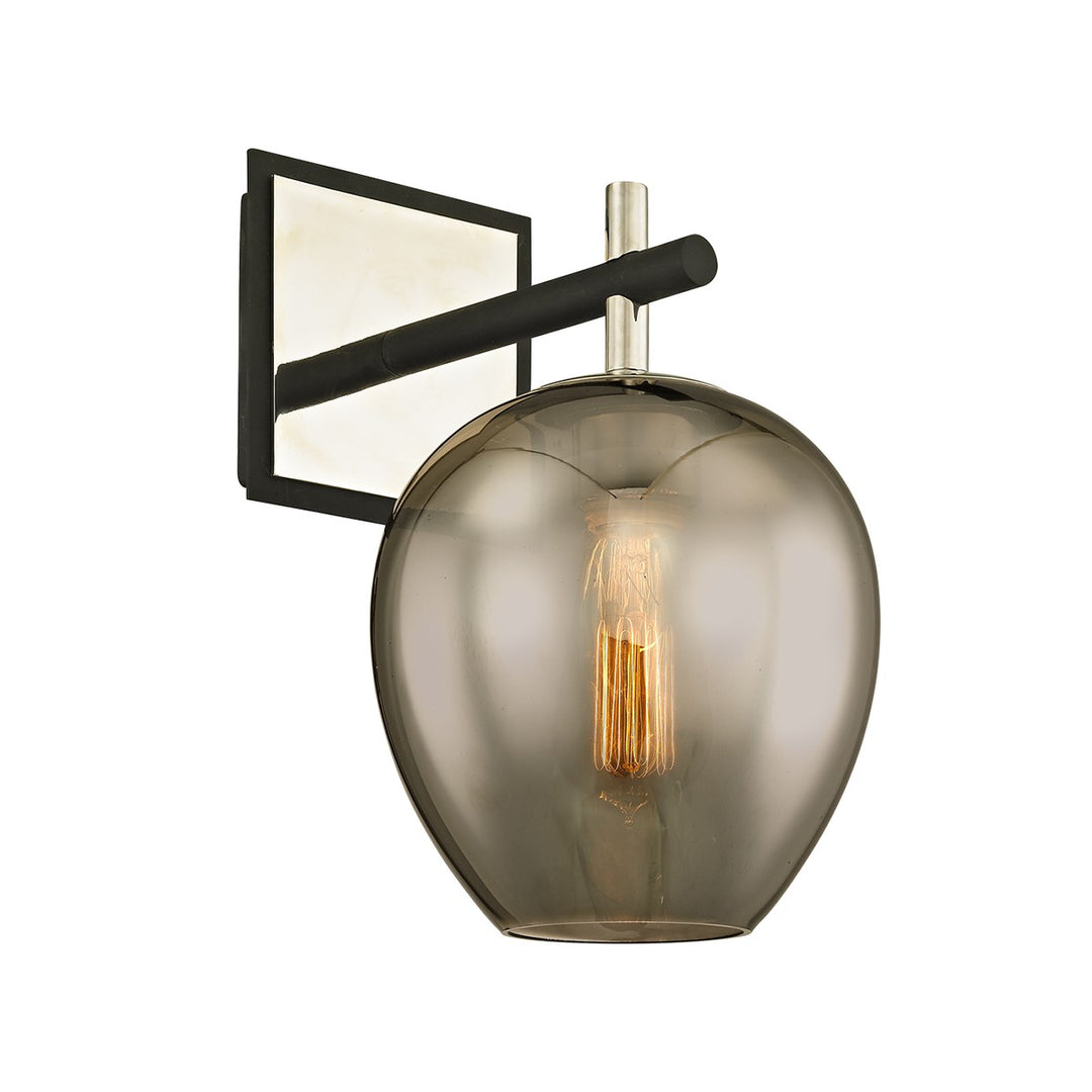 Troy Iliad B6211-TBK/PN Wall Sconce Light - Carbide Blk & Pol Nickel