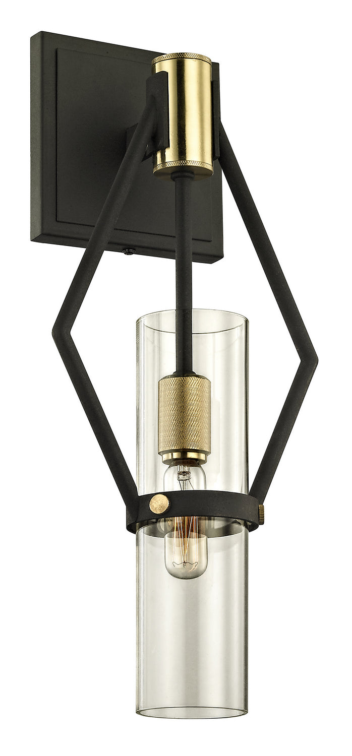 Troy Raef B6311 Wall Sconce Light - Textured Bronze Brushed Brass