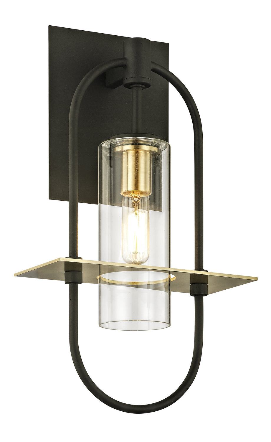Troy Smyth B6391 Wall Sconce Light - Dark Bronze And Brushed Brass