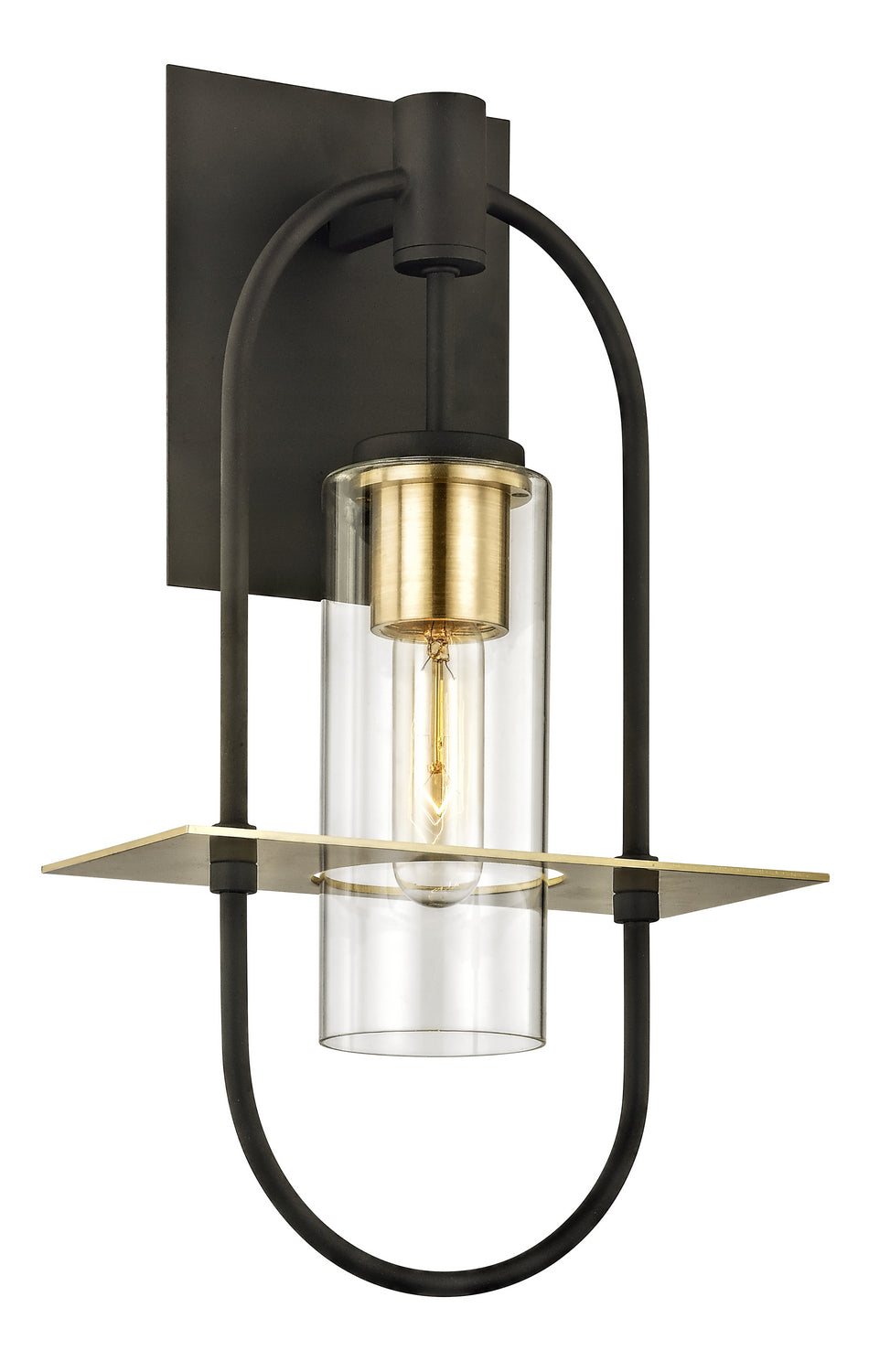 Troy Smyth B6392 Wall Sconce Light - Dark Bronze And Brushed Brass