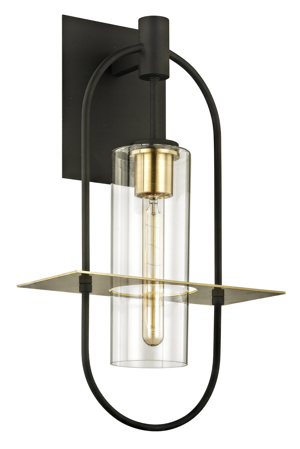 Troy Smyth B6393 Wall Sconce Light - Dark Bronze And Brushed Brass