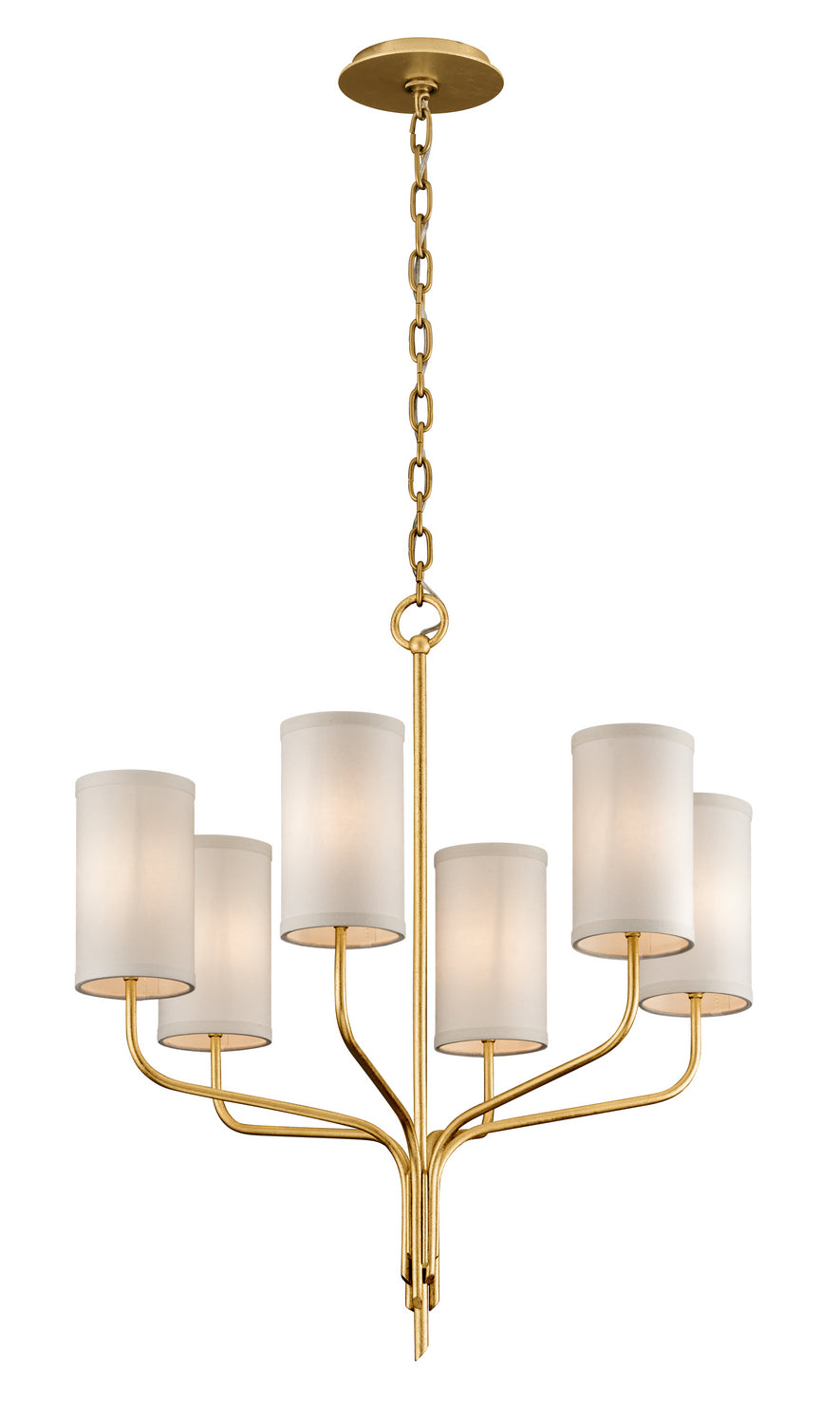 Troy Juniper F6166-GL Chandelier Light - Textured Gold Leaf
