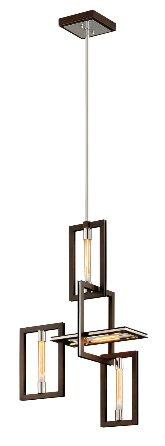 Troy Enigma F6184-TBZ/SS Pendant Light - Bronze With Polished Stainless