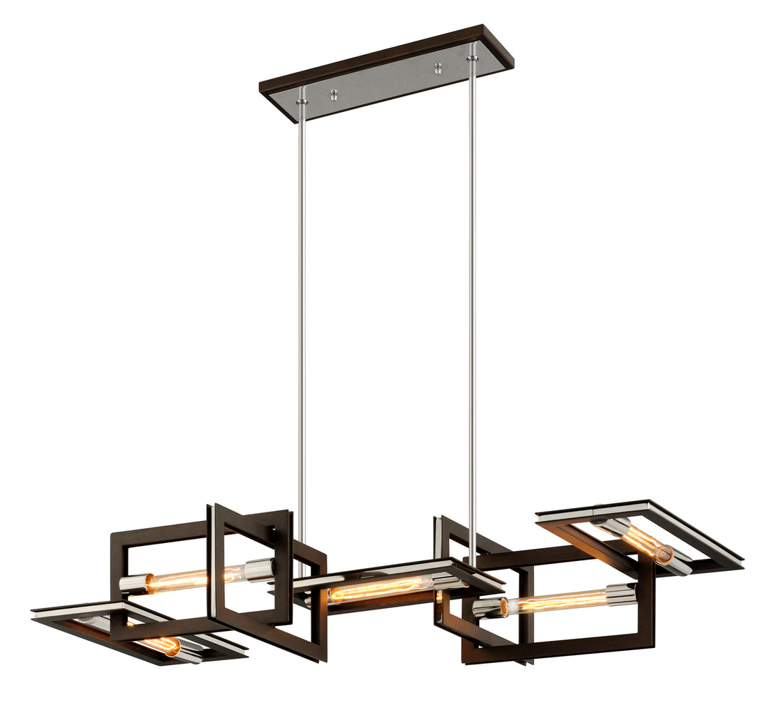 Troy Enigma F6185-TBZ/SS Pendant Light - Bronze With Polished Stainless