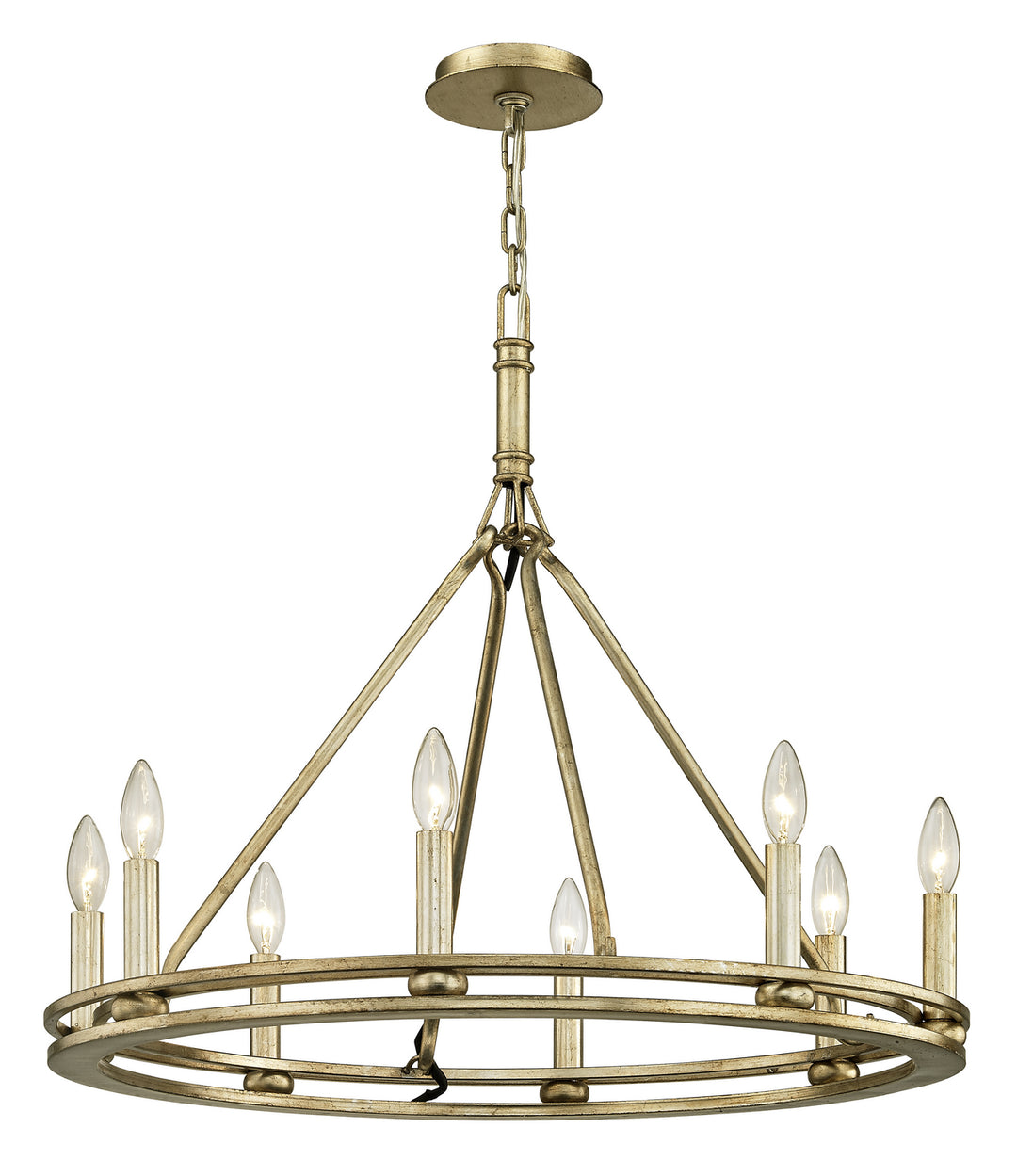 Troy Sutton F6246 Chandelier Light - Champagne Silver Leaf