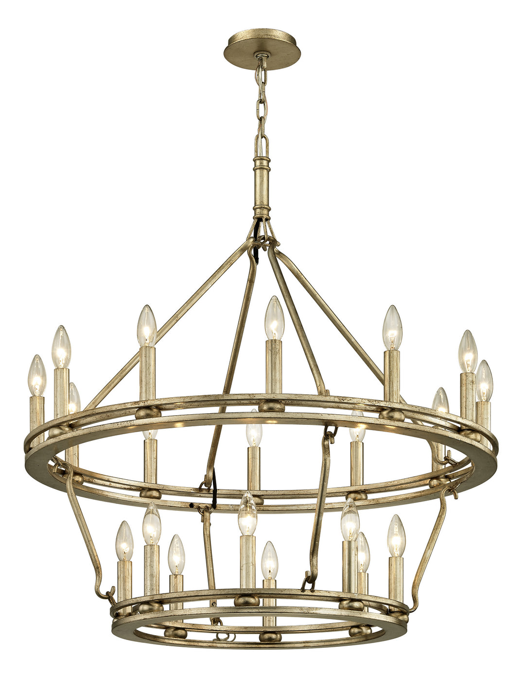 Troy Sutton F6248 Chandelier Light - Champagne Silver Leaf