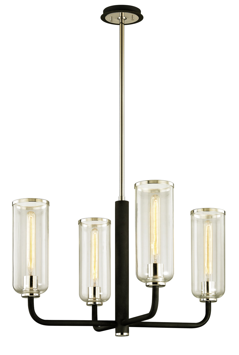 Troy Aeon F6274 Chandelier Light - Carbide Blk & Pol Nickel