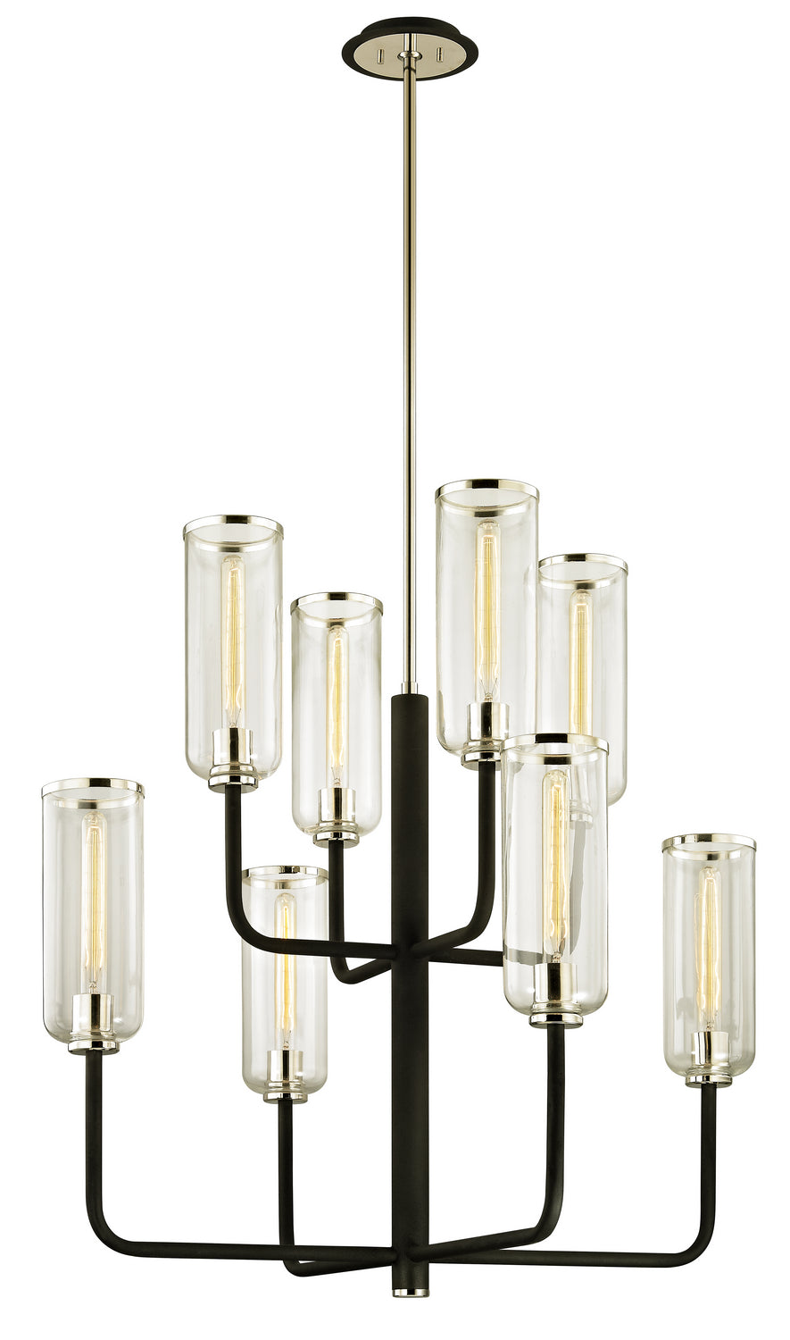 Troy Aeon F6278 Chandelier Light - Carbide Blk & Pol Nickel