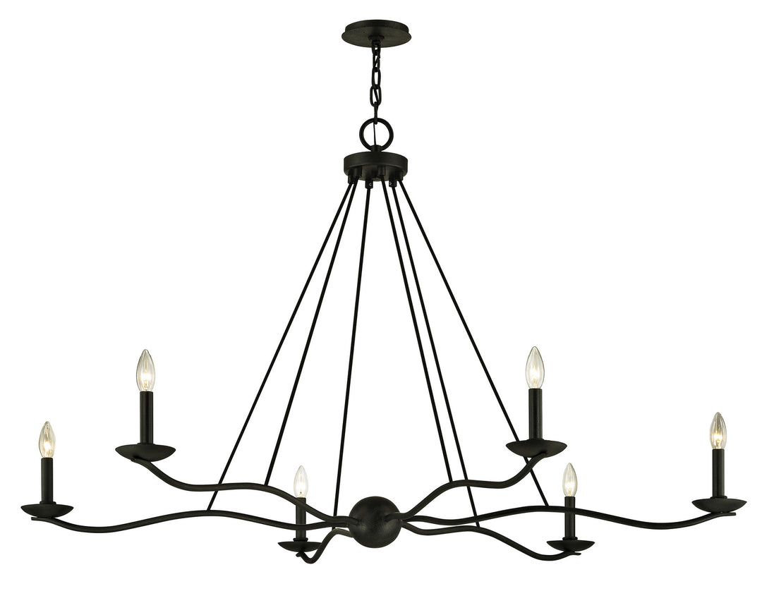 Troy Sawyer F6306 Chandelier Light - Forged Iron