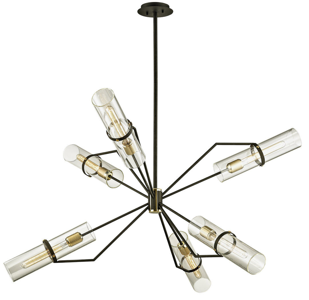 Troy Raef F6318 Chandelier Light - Textured Bronze Brushed Brass