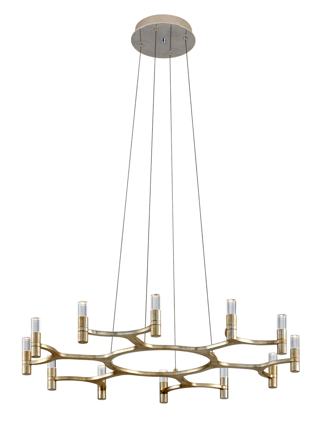 Corbett Nexus 258-012 Chandelier Light - Satin Silver Leaf