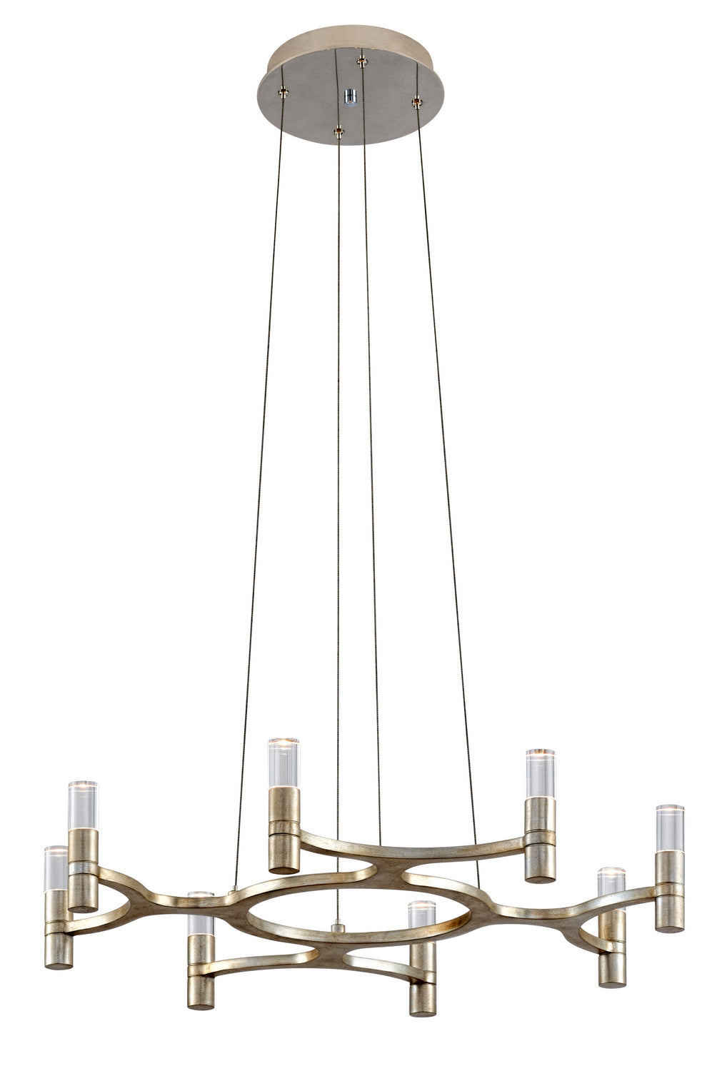 Corbett Nexus 258-08 Chandelier Light - Satin Silver Leaf