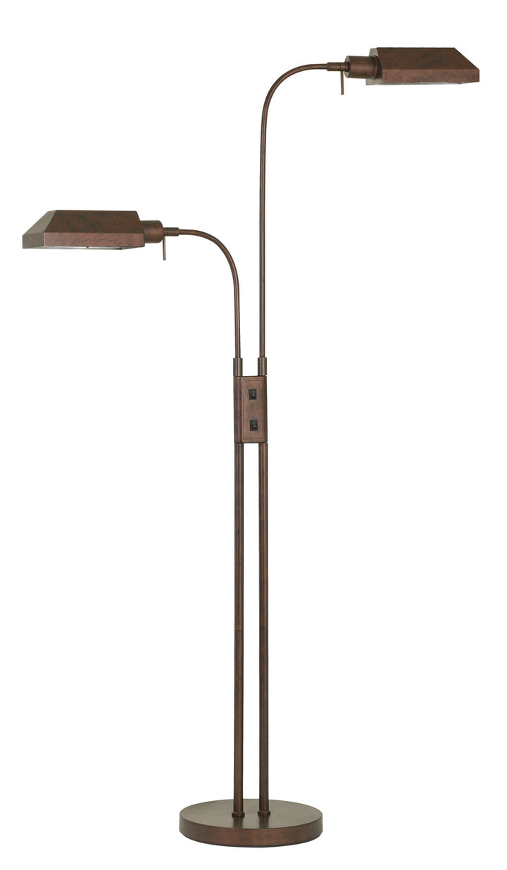 Cal Lighting BO-127FL-2L-RU Pharmacy Two Light Floor Lamp Lamp Bronze / Dark