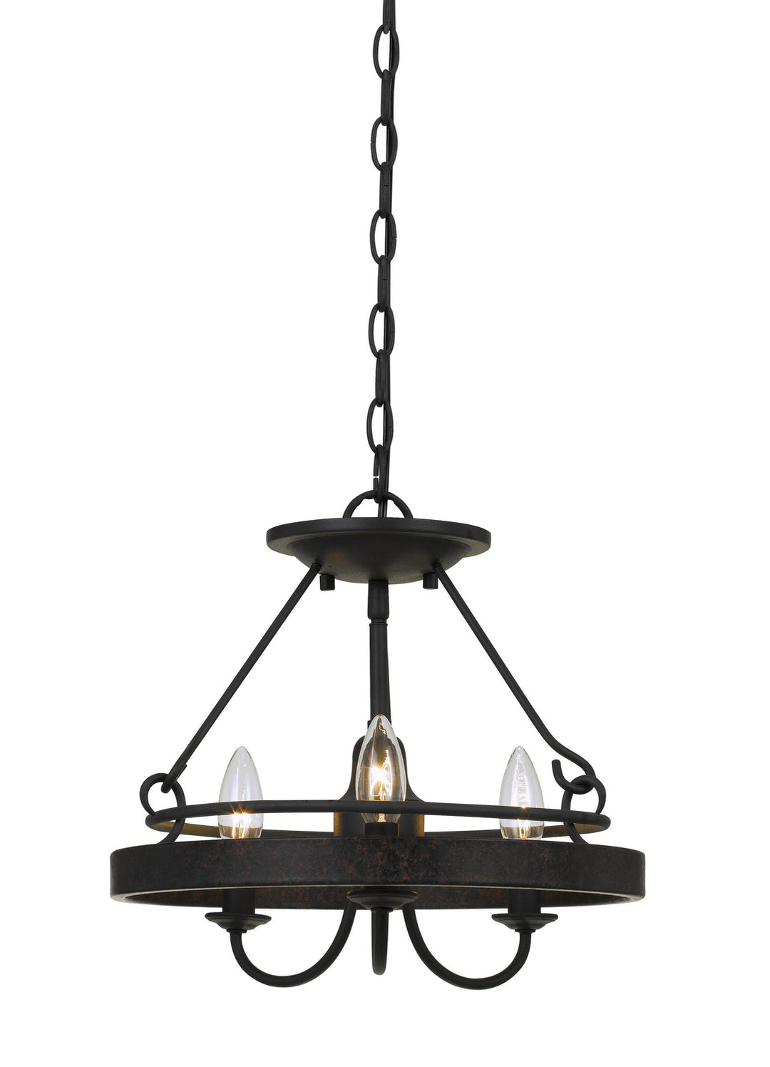 Cal Helena FX-3518-3 Chandelier Light - Texture Gray With Moroccan Bronze