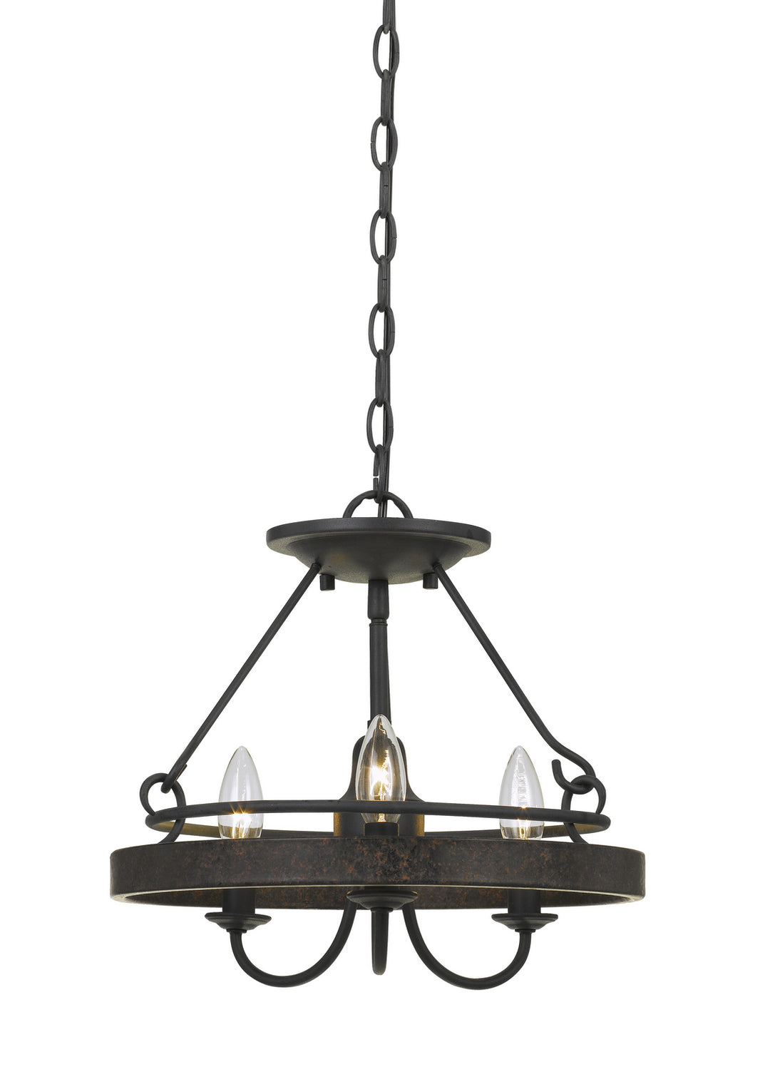 Cal Helena FX-3518-3 Chandelier Light - Texture Gray With Moroccan Bronze