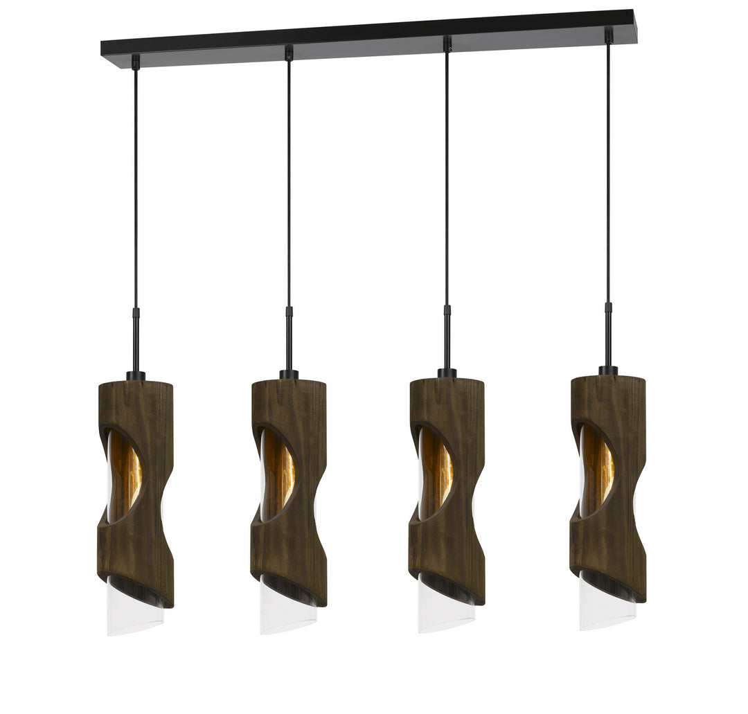 Cal Zamora FX-3669-4 Pendant Light - Smoky Wood