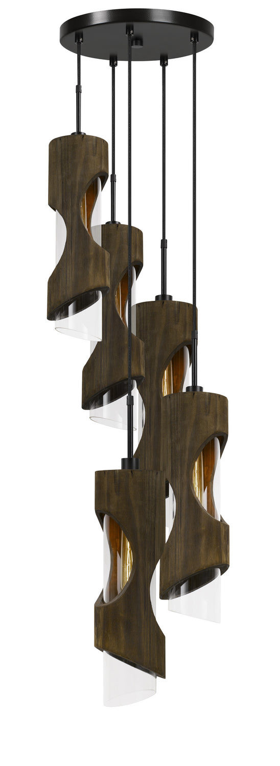 Cal Zamora FX-3669-5 Pendant Light - Smoky Wood