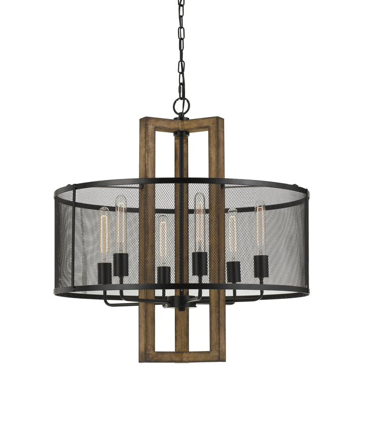 Cal Monza FX-3678-6 Chandelier Light - Wood