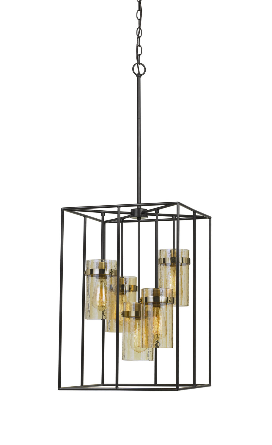 Cal Cremona FX-3680-5 Pendant Light - Black/Antique Brass