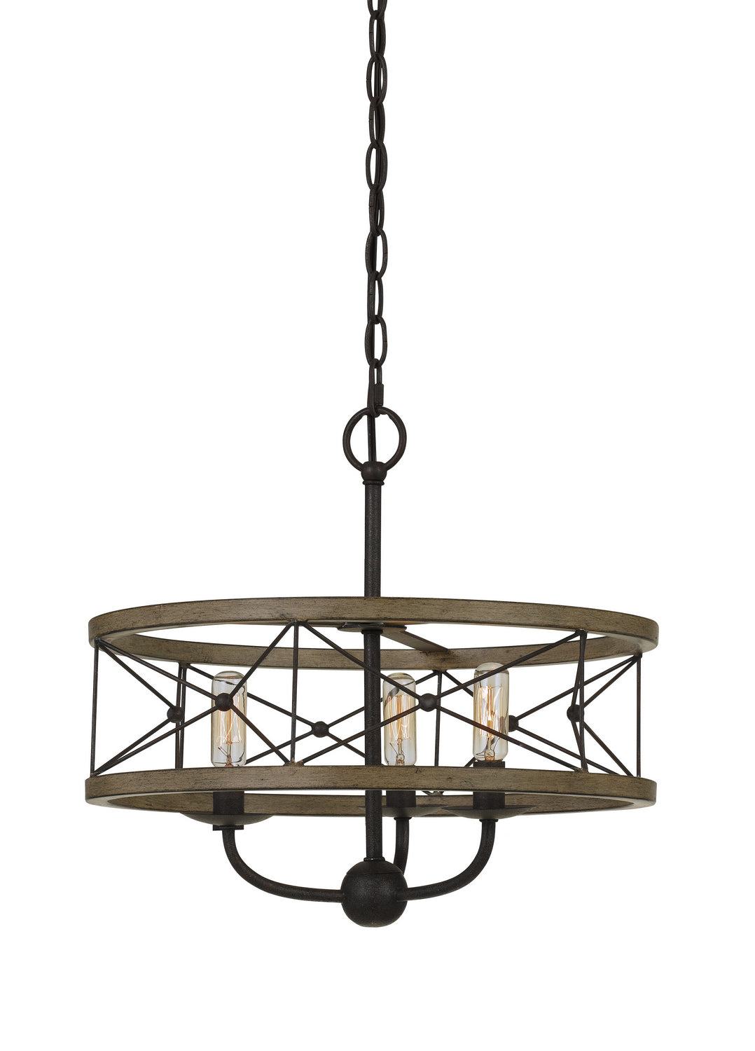 Cal Modica FX-3685-3 Pendant Light - Distress Ivory/Iron