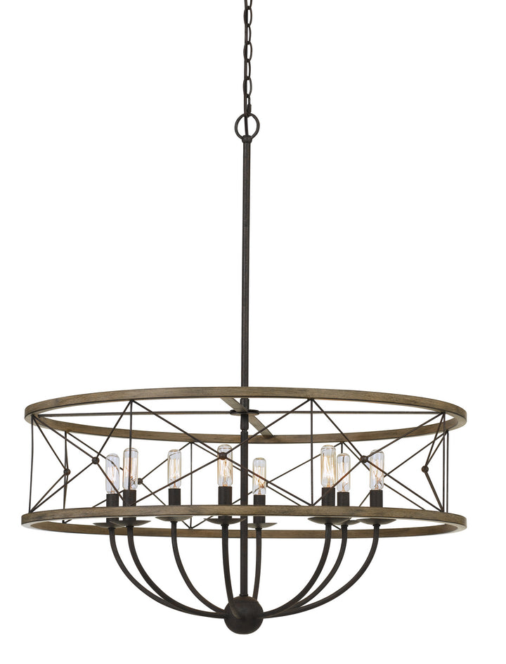 Cal Modica FX-3685-8 Chandelier Light - Distress Ivory/Iron