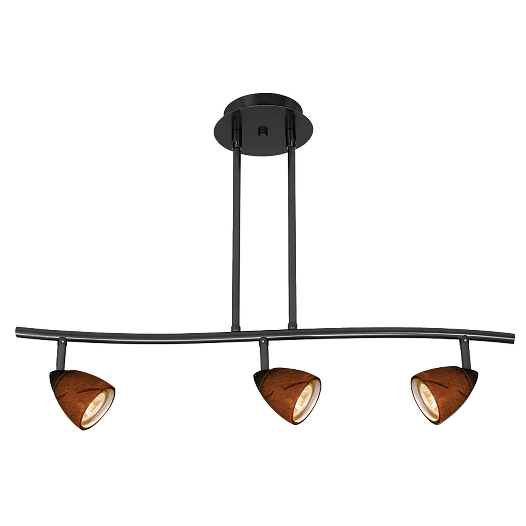 Cal Lighting SL-954-3-BK/AMS Serpentine Three Light Pendant Track Light Black