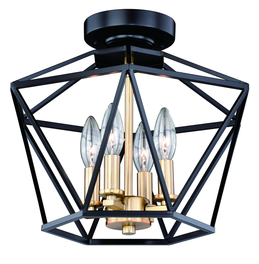 Vaxcel Turin C0174 Ceiling Light - Noble Bronze and Natural Brass