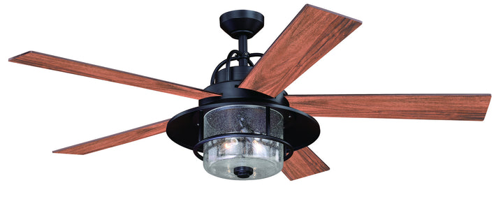 Vaxcel Charleston F0044 Ceiling Fan - New Bronze, Driftwood-Dark Maple/