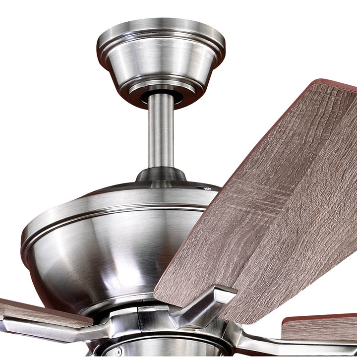 Vaxcel Clybourn F0054 Ceiling Fan - Satin Nickel, Driftwood-Walnut/