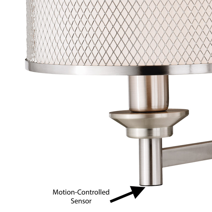 Vaxcel Lighting W0259 Polk One Light Swing Arm Wall Light Lamp Pewter, Nickel, Silver