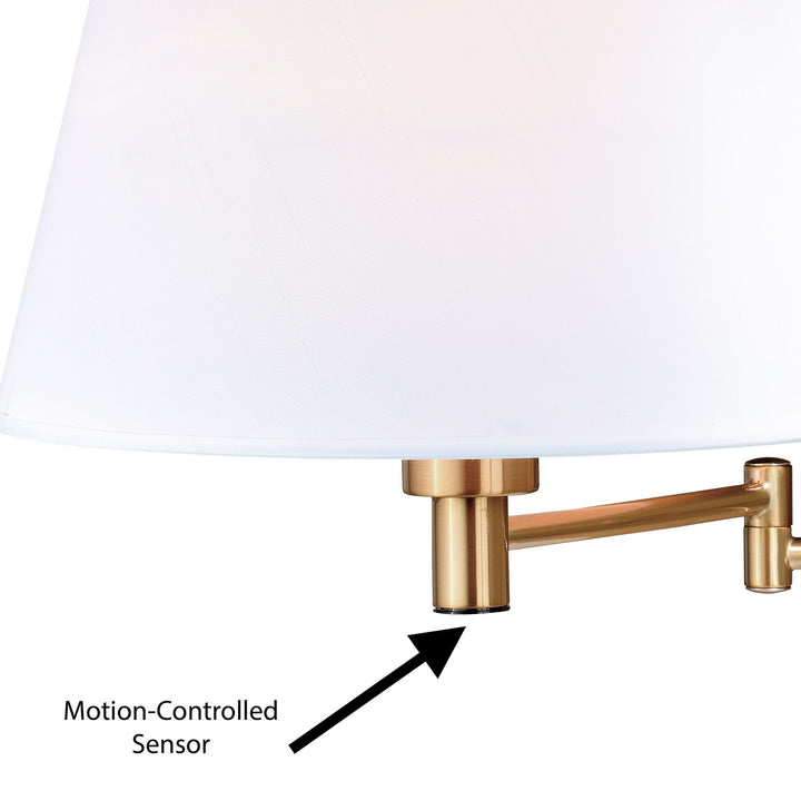 Vaxcel Lighting W0261 Chapeau One Light Swing Arm Wall Light Lamp Brass